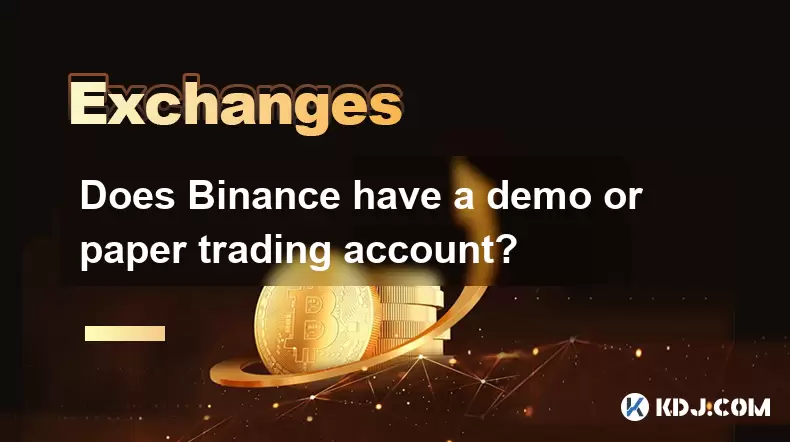 Binance是否有演示或纸质交易帐户? Binance是否有演示或纸质交易帐户?
