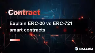 Explain ERC-20 vs ERC-721 smart contracts