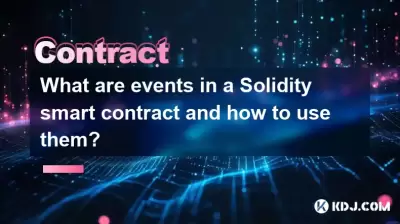 What are events in a Solidity smart contract and how to use them?