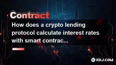 How does a crypto lending protocol calculate interest rates with smart contracts?