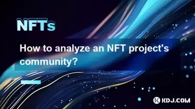 NFT 프로젝트 커뮤니티를 분석하는 방법은 무엇입니까?