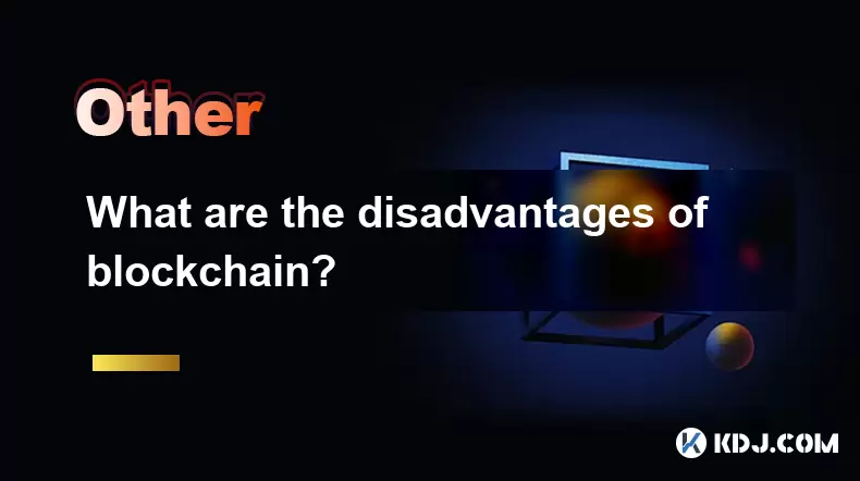 What are the disadvantages of blockchain? What are the disadvantages of blockchain?