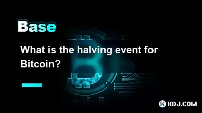 What is the halving event for Bitcoin?