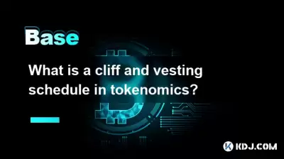 What is a cliff and vesting schedule in tokenomics?