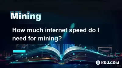 我需要多少互聯網速度進行採礦？