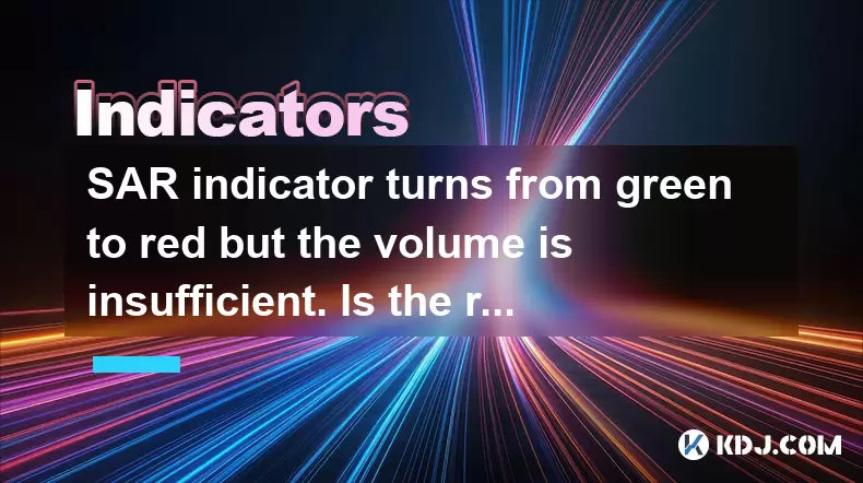 SAR indicator turns from green to red but the volume is insufficient. Is the reversal effective or a false breakthrough? SAR indicator turns from green to red but the volume is insufficient. Is the reversal effective or a false breakthrough?