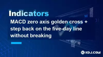 MACD Null Achse Golden Cross + Schritt zurück in die fünftägige Linie ohne Brechen