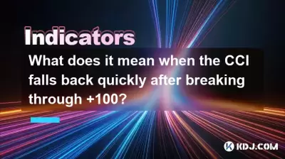 Qu'est-ce que cela signifie lorsque le CCI retombe rapidement après avoir franchi +100?
