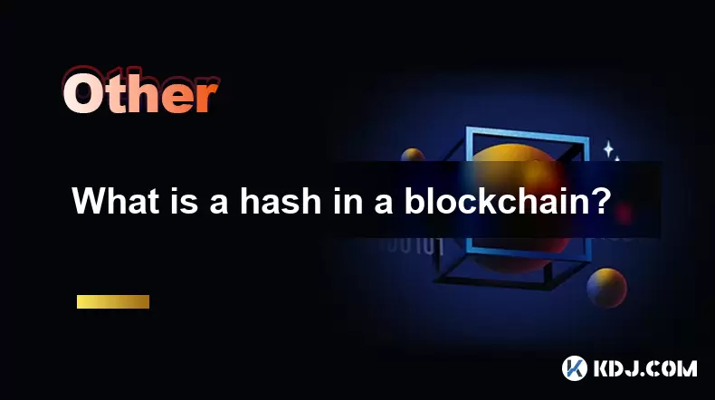 What is a hash in a blockchain? What is a hash in a blockchain?
