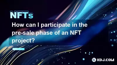 NFT 프로젝트의 사전 판매 단계에 어떻게 참여할 수 있습니까?