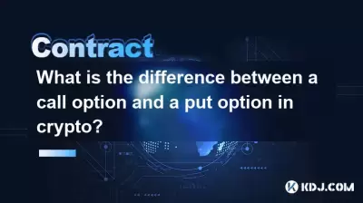 What is the difference between a call option and a put option in crypto?