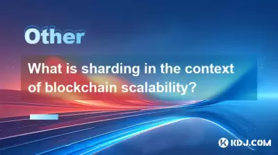 What is sharding in the context of blockchain scalability?