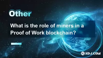 What is the role of miners in a Proof of Work blockchain?