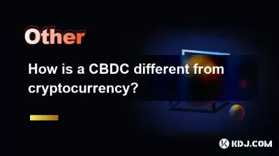 How is a CBDC different from cryptocurrency?