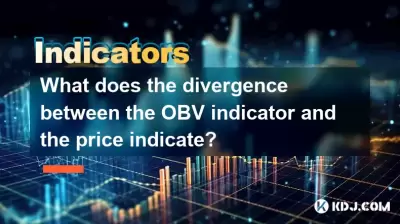 What does the divergence between the OBV indicator and the price indicate? What does the divergence between the OBV indicator and the price indicate?