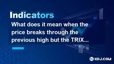 當價格突破以前的高位，但Trix未能達到新的高位時，這意味著什麼？