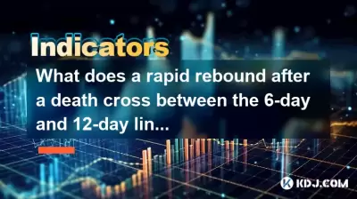 What does a rapid rebound after a death cross between the 6-day and 12-day lines in the RSI indicator signal?