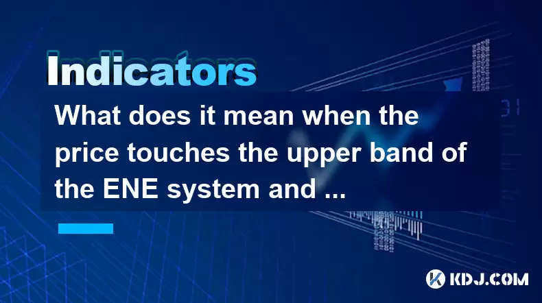 What does it mean when the price touches the upper band of the ENE system and then falls back? What does it mean when the price touches the upper band of the ENE system and then falls back?