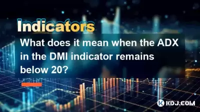 DMI 표시기의 ADX가 20 미만으로 유지되면 무엇을 의미합니까?