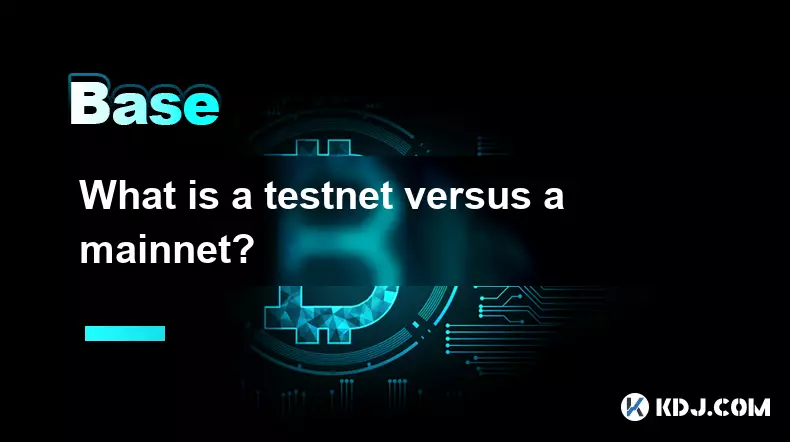 What is a testnet versus a mainnet? What is a testnet versus a mainnet?