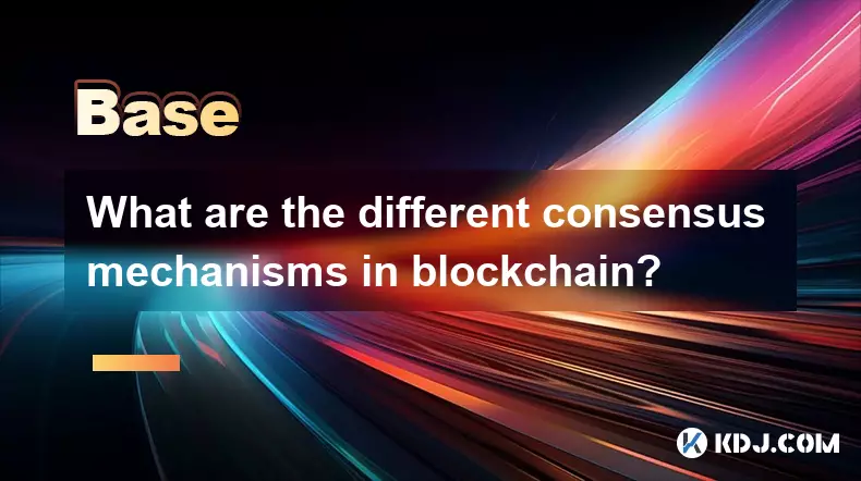 Quels sont les différents mécanismes consensus dans la blockchain? Quels sont les différents mécanismes consensus dans la blockchain?