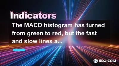 The MACD histogram has turned from green to red, but the fast and slow lines are still below the water level. How can I interpret this? The MACD histogram has turned from green to red, but the fast and slow lines are still below the water level. How can I interpret this?
