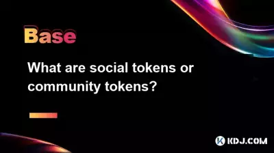 What are social tokens or community tokens?