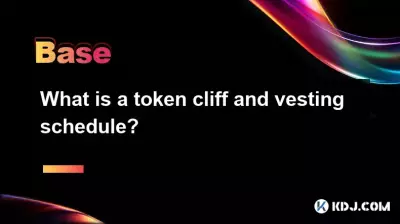 What is a token cliff and vesting schedule?