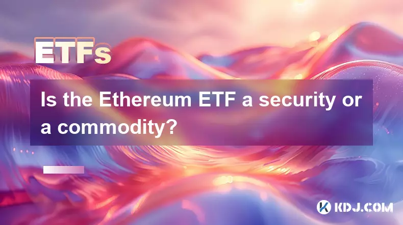 Le FNB Etf Etf est-il une sécurité ou une marchandise? Le FNB Etf Etf est-il une sécurité ou une marchandise?