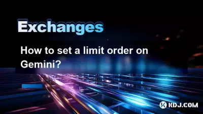 How to set a limit order on Gemini?