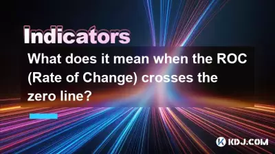 What does it mean when the ROC (Rate of Change) crosses the zero line?