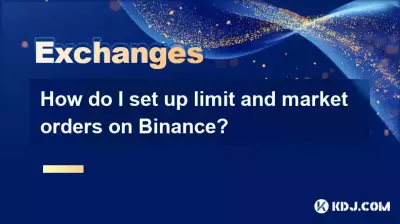 How do I set up limit and market orders on Binance?