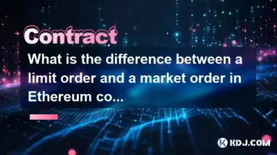 What is the difference between a limit order and a market order in Ethereum contracts?