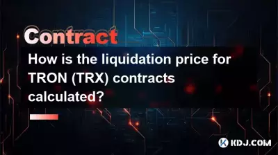 How is the liquidation price for TRON (TRX) contracts calculated?