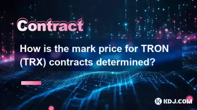 How is the mark price for TRON (TRX) contracts determined?