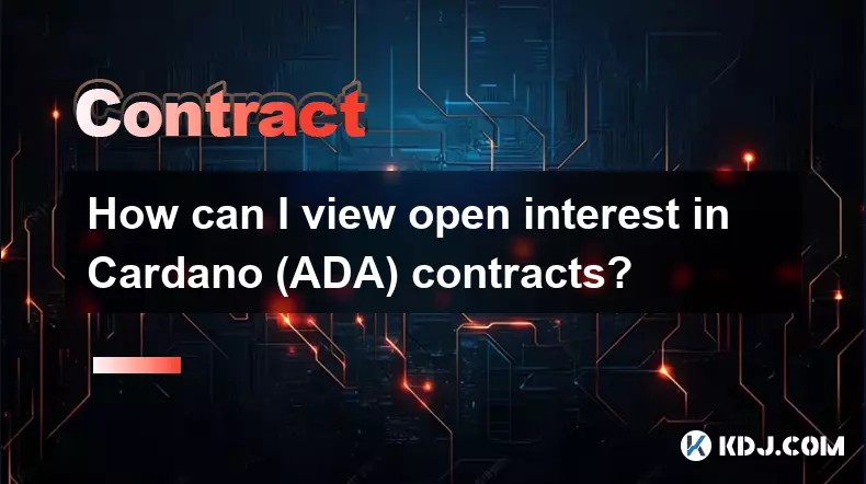 我如何查看Cardano(ADA)合同的开放兴趣? 我如何查看Cardano(ADA)合同的开放兴趣?