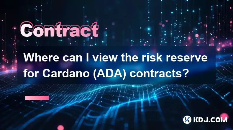 在哪裡可以查看Cardano(ADA)合同的風險儲備? 在哪裡可以查看Cardano(ADA)合同的風險儲備?