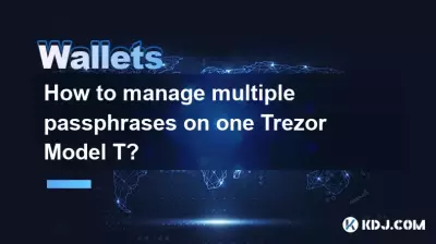 하나의 Trezor Model T에서 여러 암호를 관리하는 방법은 무엇입니까?