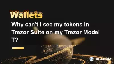Trezor Model T의 Trezor Suite에서 토큰을 볼 수 없는 이유는 무엇입니까?