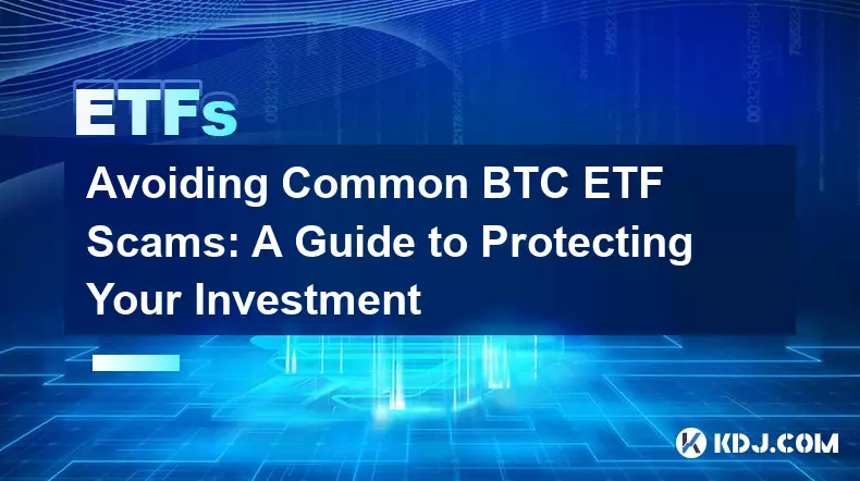 일반적인 BTC ETF 사기 방지: 투자 보호를 위한 가이드
