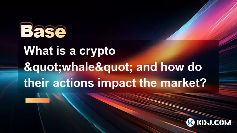 Qu’est-ce qu’une « baleine » crypto et quel est l’impact de ses actions sur le marché ?