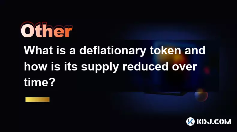 What is a deflationary token and how is its supply reduced over time?