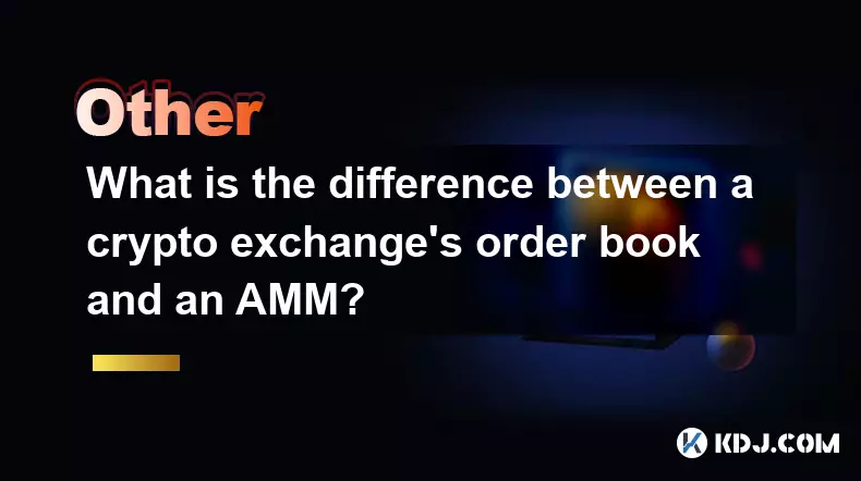 What is the difference between a crypto exchange's order book and an AMM?