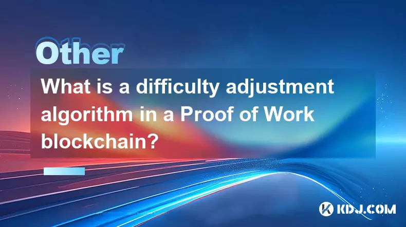 Was ist ein Schwierigkeitsanpassungsalgorithmus in einer Proof-of-Work-Blockchain?