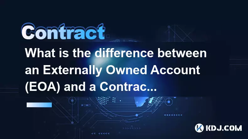 What is the difference between an Externally Owned Account (EOA) and a Contract Account?