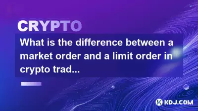 What is the difference between a market order and a limit order in crypto trading?