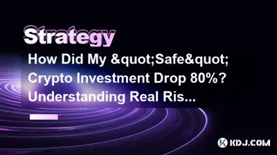 Comment mon investissement crypto « sûr » a-t-il chuté de 80 % ? Comprendre le risque réel.