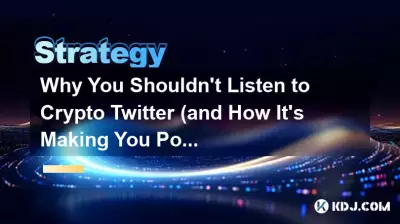Why You Shouldn't Listen to Crypto Twitter (and How It's Making You Poor). Why You Shouldn't Listen to Crypto Twitter (and How It's Making You Poor).