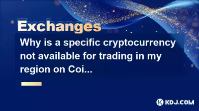 Why is a specific cryptocurrency not available for trading in my region on Coinbase?
