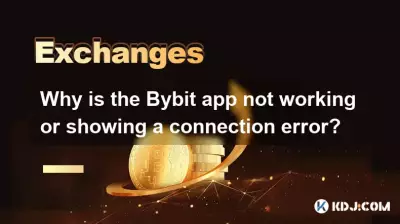 Bybit 앱이 작동하지 않거나 연결 오류가 표시되는 이유는 무엇입니까?